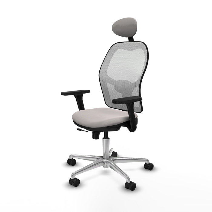 PIQUERAS Y CRESPO Silla de oficina Jorquera Blanca con Brazos 3D PIQUERAS Y CRESPO Silla de oficina Jorquera Blanca con Brazos 3D