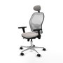 PIQUERAS Y CRESPO Silla de oficina Jorquera Blanca con Brazos 3D