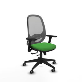 PIQUERAS Y CRESPO Silla de oficina Cilanco con mecanismo Sincro/Traslack Verde y Gris