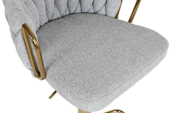 DKD Home Decor Taburete Moderno Gris Dorado 55 x 100 x 53 cm (2 Unidades)