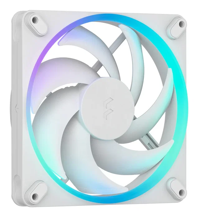 Fractal Design Momentum 14 RGB - Ventilador para PC 140 mm Blanco con LED RGB, PWM, Rodamiento FDB, 1800 RPM, 126.6 m³/h, 28 dB - 1 Pieza