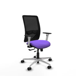 PIQUERAS Y CRESPO Silla de oficina Zulema con mecanismo Sincro/Traslack, Lila y Negro