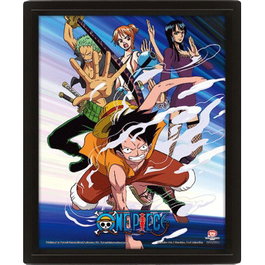 Pyramid International Póster One Piece Efecto 3D Straw Hat Pirates Assault 26 x 20 cm