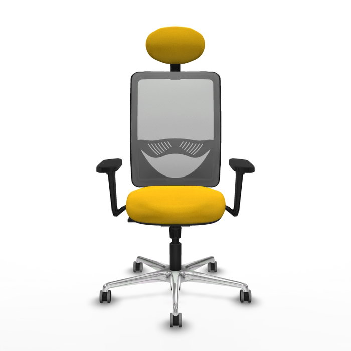 PIQUERAS Y CRESPO Silla de oficina Zulema con mecanismo Sincro, Amarillo y Gris PIQUERAS Y CRESPO Silla de oficina Zulema con mecanismo Sincro, Amarillo y Gris