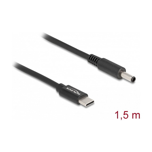 DeLOCK Cable de carga USB Type-C a Dell 4,5 x 3,0 mm, 1,5 m