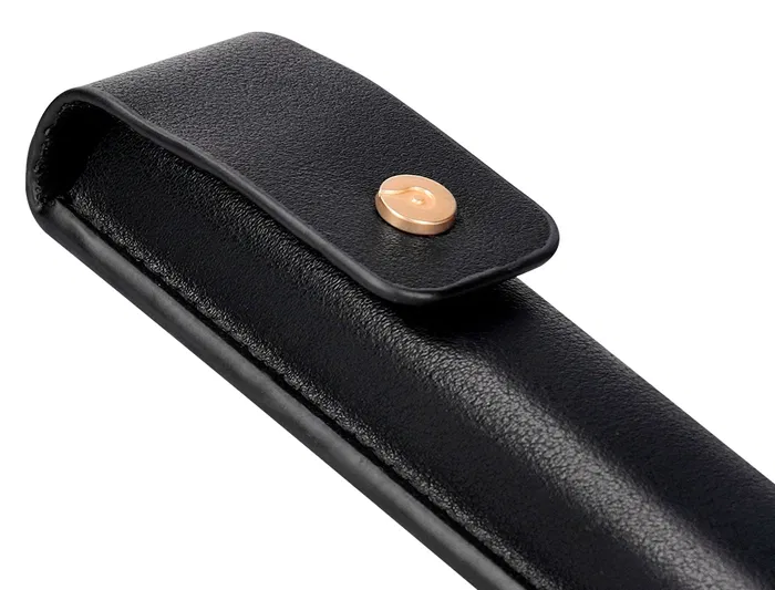 Belius Passion d'or Bolígrafo y Estuche de Aluminio Negro y Dorado con Tinta Azul