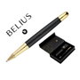 Belius Passion D'or Bolígrafo y Estuche Negro y Dorado con Tinta Azul