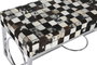 DKD Home Decor Descalzadora Piel Acero Rombos