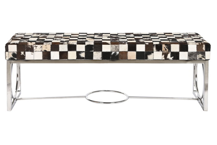 DKD Home Decor Descalzadora Piel Acero Rombos DKD Home Decor Descalzadora Piel Acero Rombos