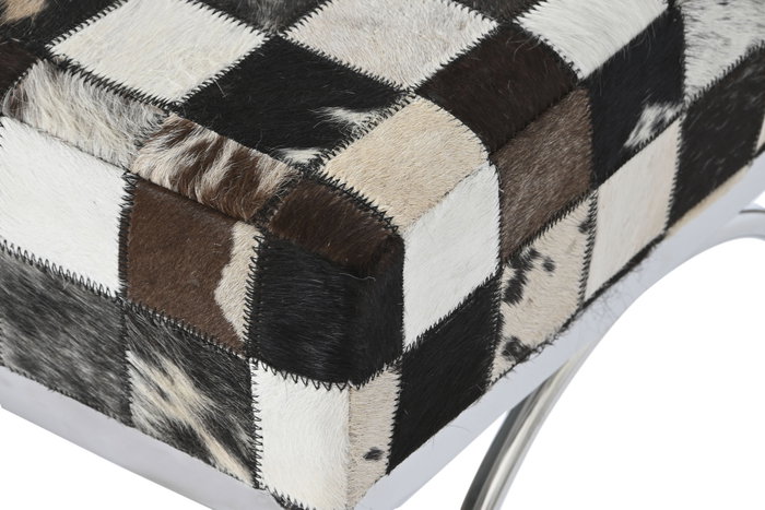 DKD Home Decor Descalzadora Piel Acero Rombos DKD Home Decor Descalzadora Piel Acero Rombos