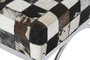 DKD Home Decor Descalzadora Piel Acero Rombos