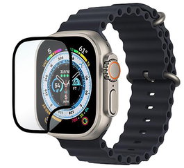eSTUFF Protector de Pantalla híbrido flexible Titan Shield para Apple Watch Ultra - Transparente/Negro