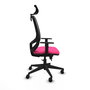 PIQUERAS Y CRESPO Silla de oficina Cilanco con mecanismo Sincro/Traslack, Rosa y Negro