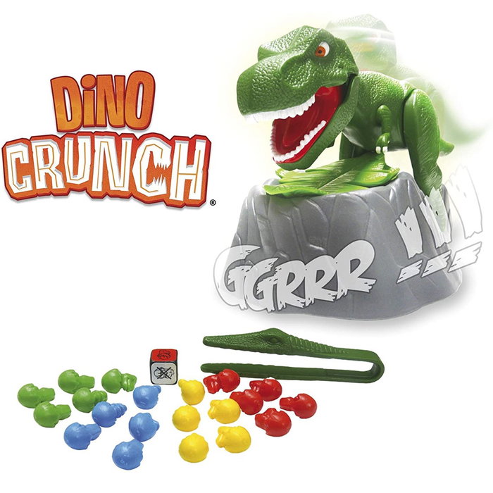 Goliath Juego de Mesa Dino Crunch con Dinosaurio T-Rex y Huevos de Colores, Juguete Educativo para Niños de 4 Años o Más, PEGI 4