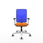 PIQUERAS Y CRESPO Silla de oficina Motilla con mecanismo Sincro, Naranja y Azul