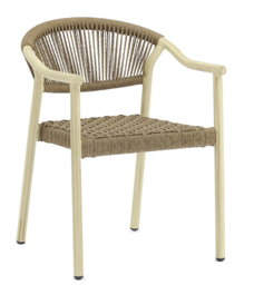 DKD Home Decor Silla de Aluminio y Ratán Sintético