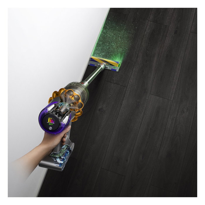 Dyson V15 Detect Absolute Aspiradora Escoba Ciclónica Potente 240 AW con Pantalla y Cepillo LED