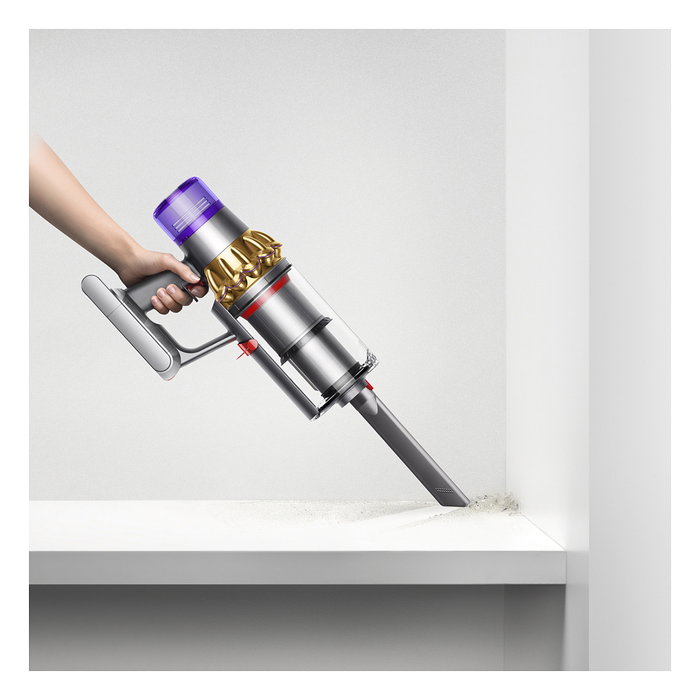 Dyson V15 Detect Absolute Aspiradora Escoba Ciclónica Potente 240 AW con Pantalla y Cepillo LED