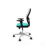 PIQUERAS Y CRESPO Silla de oficina Jorquera con mecanismo Sincro/Traslack, Turquesa y Blanco