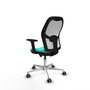 PIQUERAS Y CRESPO Silla de oficina Jorquera con mecanismo Sincro/Traslack, Turquesa y Blanco