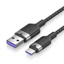 Vention Cable USB 2.0 CTOBH de 2m, USB-A a USB-C, 100W, Negro