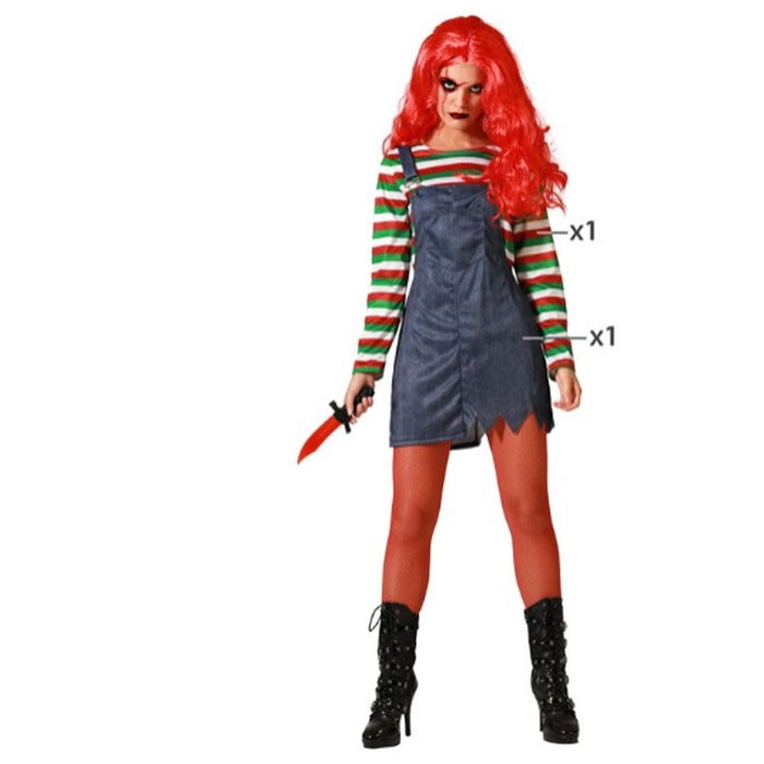 Atosa Disfraz Muñeca Multicolor con Mono para Mujer Adulto Atosa Disfraz Muñeca Multicolor con Mono para Mujer Adulto
