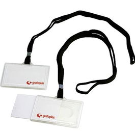 Funda Distintivo Grafoplas Pvc Con Cordon Negro 60X90Mm Paquete De 50