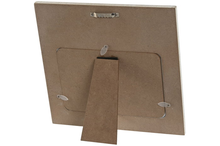 DKD Home Decor Marco de Fotos Boho Natural Blanco 20 x 19 x 1 cm (4 Unidades)