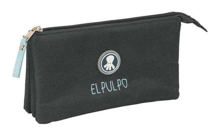 Safta El Pulpo Grafito Portatodo Triple 22x12x3 cm Safta El Pulpo Grafito Portatodo Triple 22x12x3 cm
