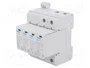HAGER Limitador de sobretensiones Tipo 1+2 de 4 polos 50kA 1,5kV