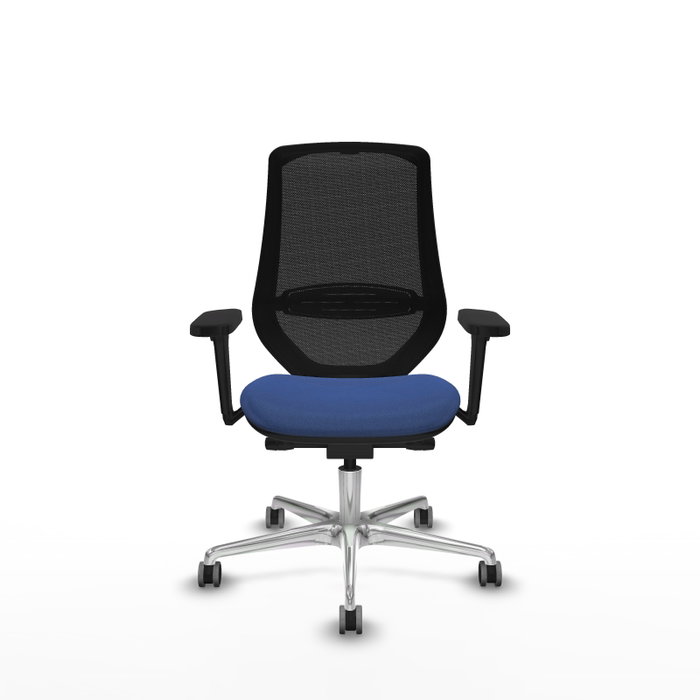 PIQUERAS Y CRESPO Silla de oficina Mardos con mecanismo Sincro/Traslack, Azul marino y Negro
