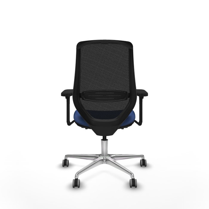 PIQUERAS Y CRESPO Silla de oficina Mardos con mecanismo Sincro/Traslack, Azul marino y Negro