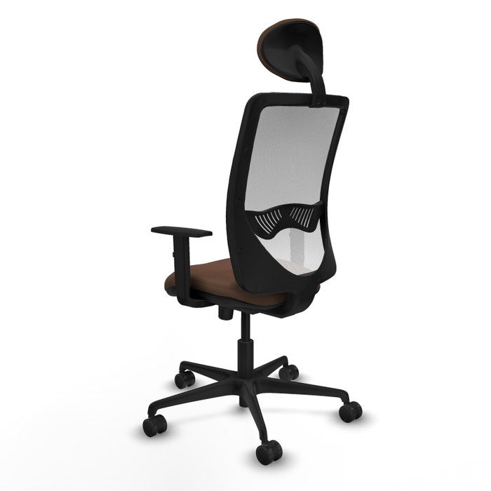 PIQUERAS Y CRESPO Silla de oficina Zulema con mecanismo Sincro, Marrón oscuro y Blanco PIQUERAS Y CRESPO Silla de oficina Zulema con mecanismo Sincro, Marrón oscuro y Blanco