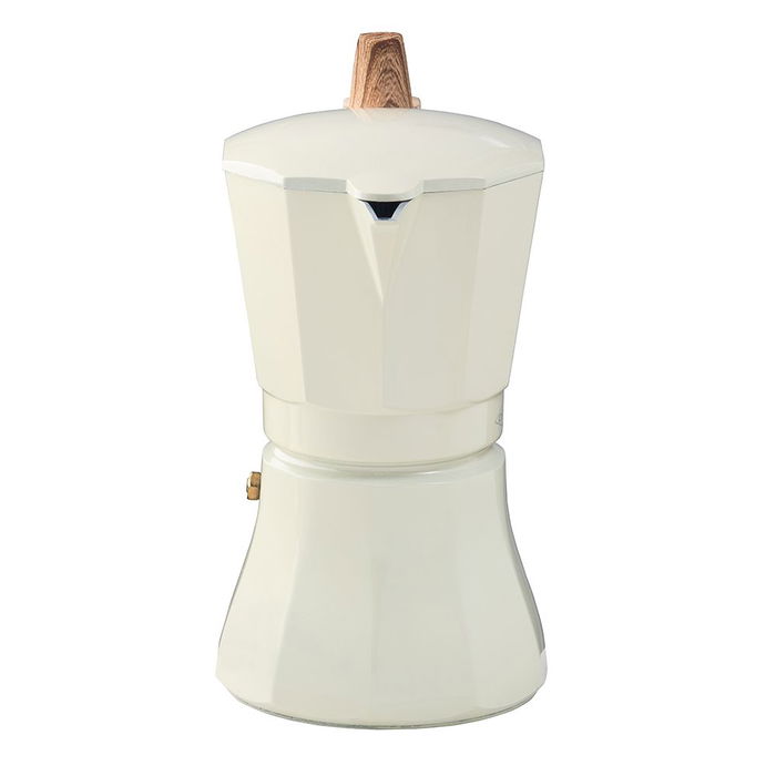 Oroley Cafetera Petra de Aluminio Crema 6 Tazas Apta Inducción