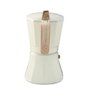 Oroley Cafetera Petra de Aluminio 6 Tazas Color Crema para Inducción, Gas, Vitro y Eléctrica