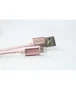 Eightt Cable USB A a Lightning 1m ECI-2P/ECI-2G para iPhone, Nylon Trenzado Rosa, Carga y Datos USB 2.0, Conector Metálico