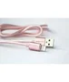 Eightt Cable Lightning a USB A de 1m, Nylon Trenzado, Rosa