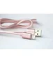 Eightt Cable USB A a Lightning 1m ECI-2P/ECI-2G para iPhone, Nylon Trenzado Rosa, Carga y Datos USB 2.0, Conector Metálico