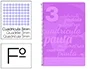 Liderpapel Cuaderno espiral folio pautaguia 80h 75gr cuadro pautado 3mm con margen color violeta