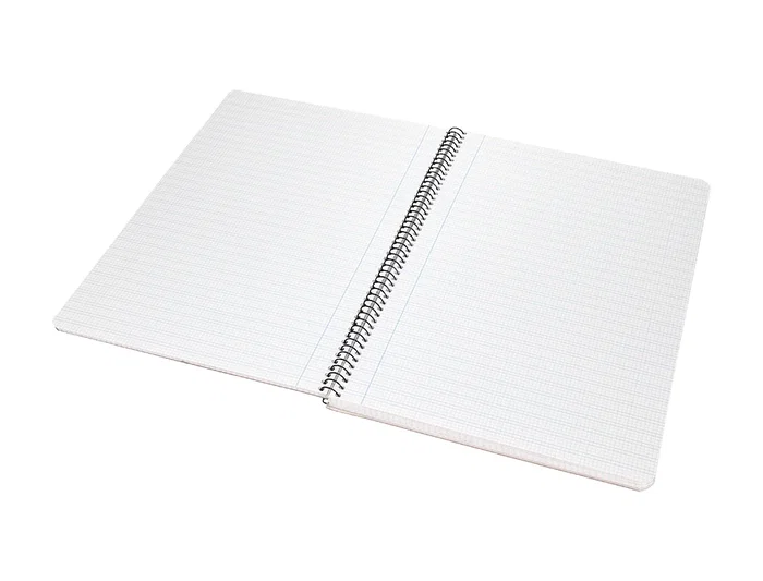 Liderpapel Cuaderno espiral folio pautaguia 80h 75gr cuadro pautado 3mm con margen color violeta