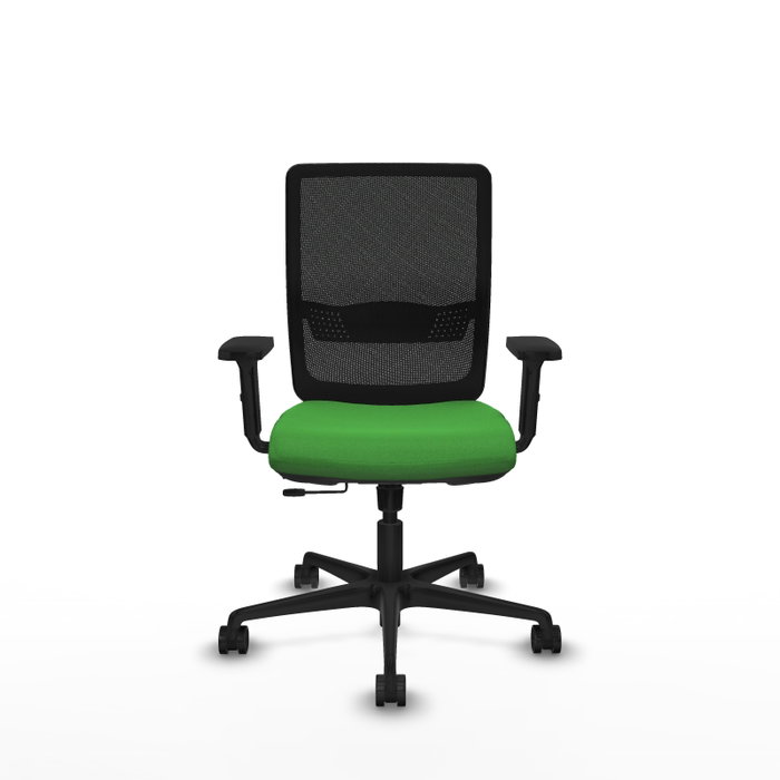 PIQUERAS Y CRESPO Silla de oficina Haches con mecanismo Sincro/Traslack Verde y Negro