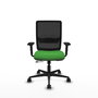 PIQUERAS Y CRESPO Silla de oficina Haches con mecanismo Sincro/Traslack Verde y Negro