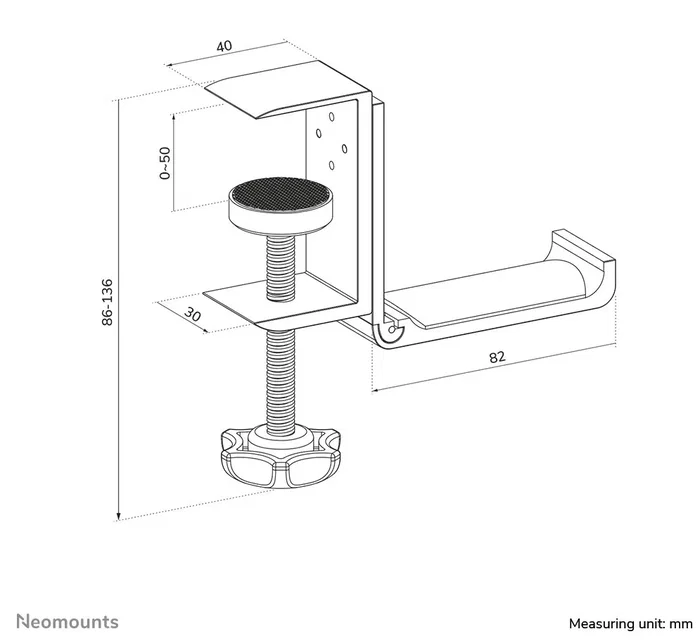 Neomounts ADS11-171SL Gancho para Auriculares Plata