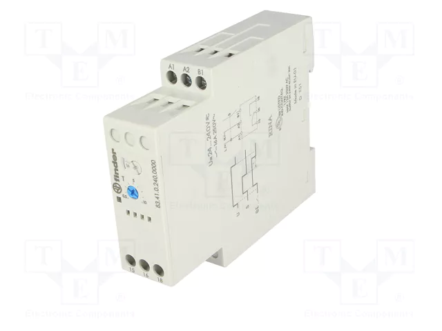FINDER Relé de tiempo Serie 83, 24-240V AC/DC, SPDT FINDER Relé de tiempo Serie 83, 24-240V AC/DC, SPDT