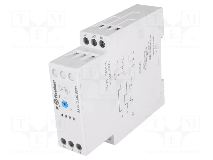 FINDER Relé de tiempo Serie 83, 24-240V AC/DC, SPDT FINDER Relé de tiempo Serie 83, 24-240V AC/DC, SPDT
