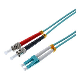 Helos Patchkabel Duplex LSZH OM3 LC/ST aqua 10,0m