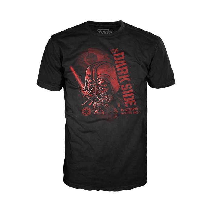Funko Darth Vader Star Wars Figura y Camiseta Brilla en la Oscuridad Talla S 76896
