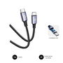 Subblim SUBCAB-C10010 Cable USB C a USB C 1m 100W Carga Rápida PD 3.0 QC 3.0 Compatible con iPhone Samsung MacBook iPad Pixel Color Blanco