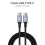 Subblim SUBCAB-C10010 Cable USB C a USB C 1m 100W Carga Rápida PD 3.0 QC 3.0 Compatible con iPhone Samsung MacBook iPad Pixel Color Blanco
