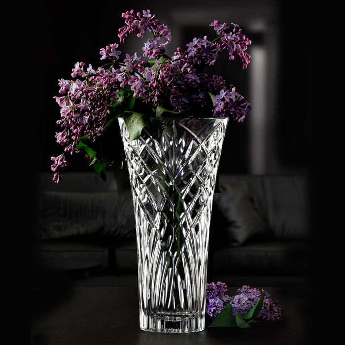 Rcr Cristalleria IT Jarrón Melodia Cristal Máquina Altura 30 cm Diámetro 16 cm